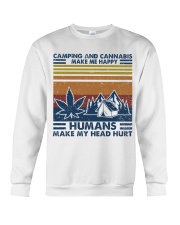 Camping And Cannabis Make Me Happy Crewneck Sweatshirt tile