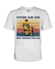 Father And Son V-Neck T-Shirt tile