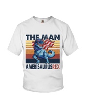 Dinosaur 4th of July Youth T-Shirt tile