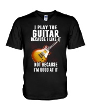 Love Guitar Father's Day V-Neck T-Shirt thumbnail