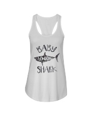 Fathers Day Shirt Set Daddy and Baby Shark Shirts Ladies Flowy Tank tile