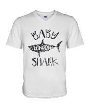 Fathers Day Shirt Set Daddy and Baby Shark Shirts V-Neck T-Shirt tile
