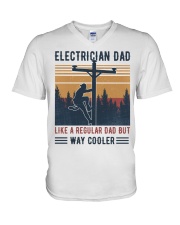Electrician Dad V-Neck T-Shirt tile