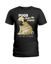 Pug Make Me Happy Ladies T-Shirt tile