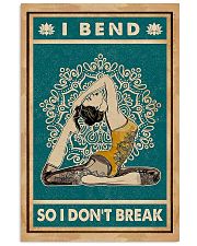 Yoga I Bend So I Don't Break 11x17 Poster front