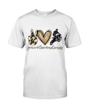 Peace Love Motocross Classic T-Shirt front