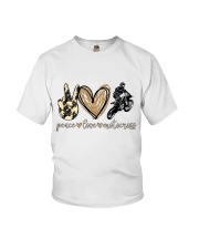 Peace Love Motocross Youth T-Shirt tile