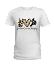 Peace Love Motocross Ladies T-Shirt tile