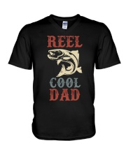 Vintage Fishing Father's Day V-Neck T-Shirt tile