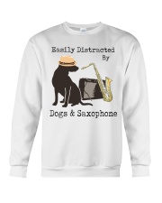 Easily Distracted By Dogs and Saxophone Crewneck Sweatshirt tile