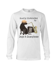 Easily Distracted By Dogs and Saxophone Long Sleeve Tee tile