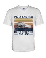 Papa and Son - Best Friends For Life Shirts V-Neck T-Shirt tile