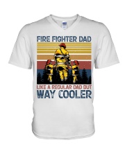 Firefighter Dad V-Neck T-Shirt tile