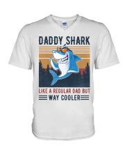 Daddy Shark V-Neck T-Shirt tile