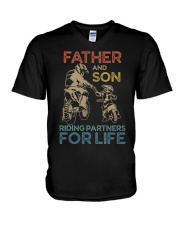 Father And Son Riding Partners For Life V-Neck T-Shirt tile