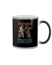 Father And Son Riding Partners For Life Color Changing Mug tile