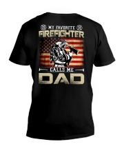 My Favorite Firefighter Calls Me Dad V-Neck T-Shirt tile