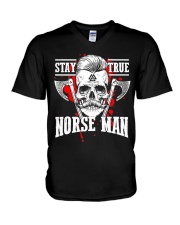 Stay True Horse Man V-Neck T-Shirt tile