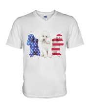 Poodle V-Neck T-Shirt tile