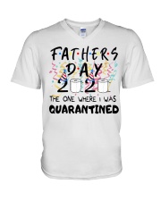 Fathers Day 2020 The One Where I Was Quarantined V-Neck T-Shirt tile