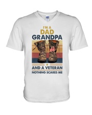 I'm A Dad Grandpa And A Veteran V-Neck T-Shirt tile
