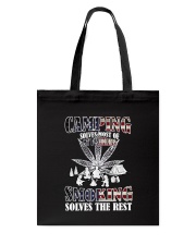 Camping-Smoking Flag Tote Bag tile