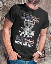 Camping-Smoking Flag Classic T-Shirt lifestyle-mens-crewneck-front-4
