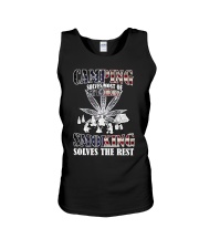 Camping-Smoking Flag Unisex Tank tile