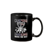 Camping-Smoking Flag Mug tile