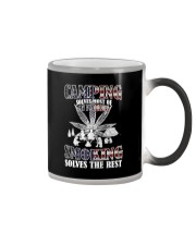 Camping-Smoking Flag Color Changing Mug tile