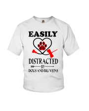 Easily Distracted By Dogs And Big Veins Youth T-Shirt tile