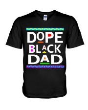 Black Dad V-Neck T-Shirt tile