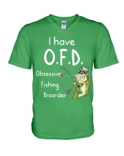 Obsesive Fishing Disorder V-Neck T-Shirt tile