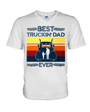 Best Truckin Dad Ever V-Neck T-Shirt tile