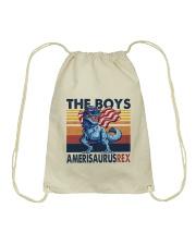 Dinosaur 4th of July Drawstring Bag tile