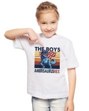Dinosaur 4th of July Youth T-Shirt lifestyle-youth-tshirt-front-2