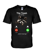 The Trash Is Calling And I Must Go V-Neck T-Shirt tile