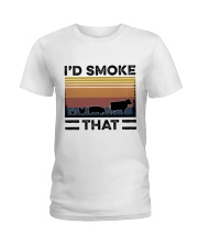 Camping I'd Smoke That Ladies T-Shirt tile
