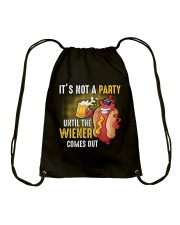 It's Not A Party Until The Wiener Comes Out Drawstring Bag tile
