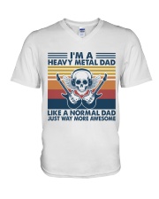 I'm A Heavy Metal Dad V-Neck T-Shirt tile