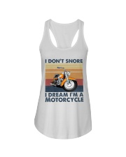 I Don't Snore I Dream I'm A Motorcycle Ladies Flowy Tank tile