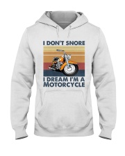 I Don't Snore I Dream I'm A Motorcycle Hooded Sweatshirt tile