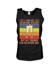 I Like My Champagne Straight Unisex Tank tile