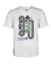 Play Mat Father's day Gift V-Neck T-Shirt tile