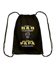 Being A Dad Is An Honor Being A Papa Is Priceless Drawstring Bag tile