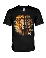 Black Dad V-Neck T-Shirt tile