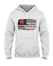 Husband Daddy Protector Mechanic Hooded Sweatshirt tile