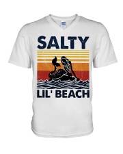 Salty Lil Beach V-Neck T-Shirt tile