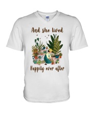 And She Lived Happily Ever After V-Neck T-Shirt tile