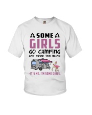 Some Girls Go Camping And Drink Too Much Youth T-Shirt tile